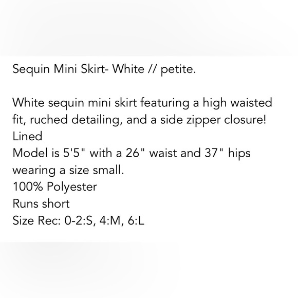 Brand NWT, high waist sequin mini skirt - so fun and SO much sparkle - Picture 4 of 5